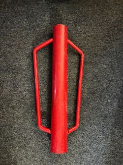 Steel post driver with offset handle