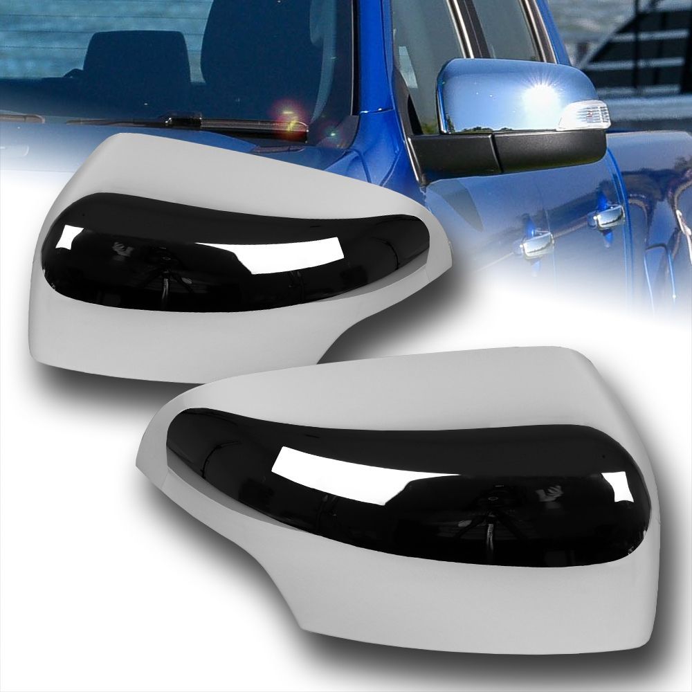 For 2019-2023 Ford Ranger Chrome Side Mirror Covers Overlay W/ Turn Signal Cut -(2-MC-1926
