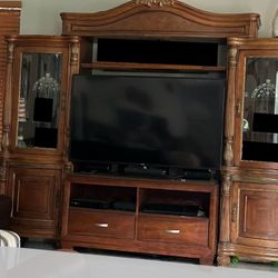 4-Piece Solid Wood Entertainment Center