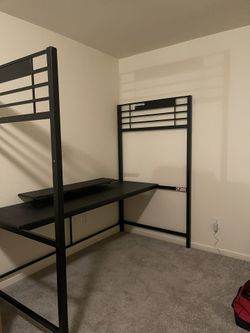 Twin Bed With Computer Desk