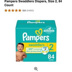 Pampers Swaddlers Diapers, Size 2, 84 Count