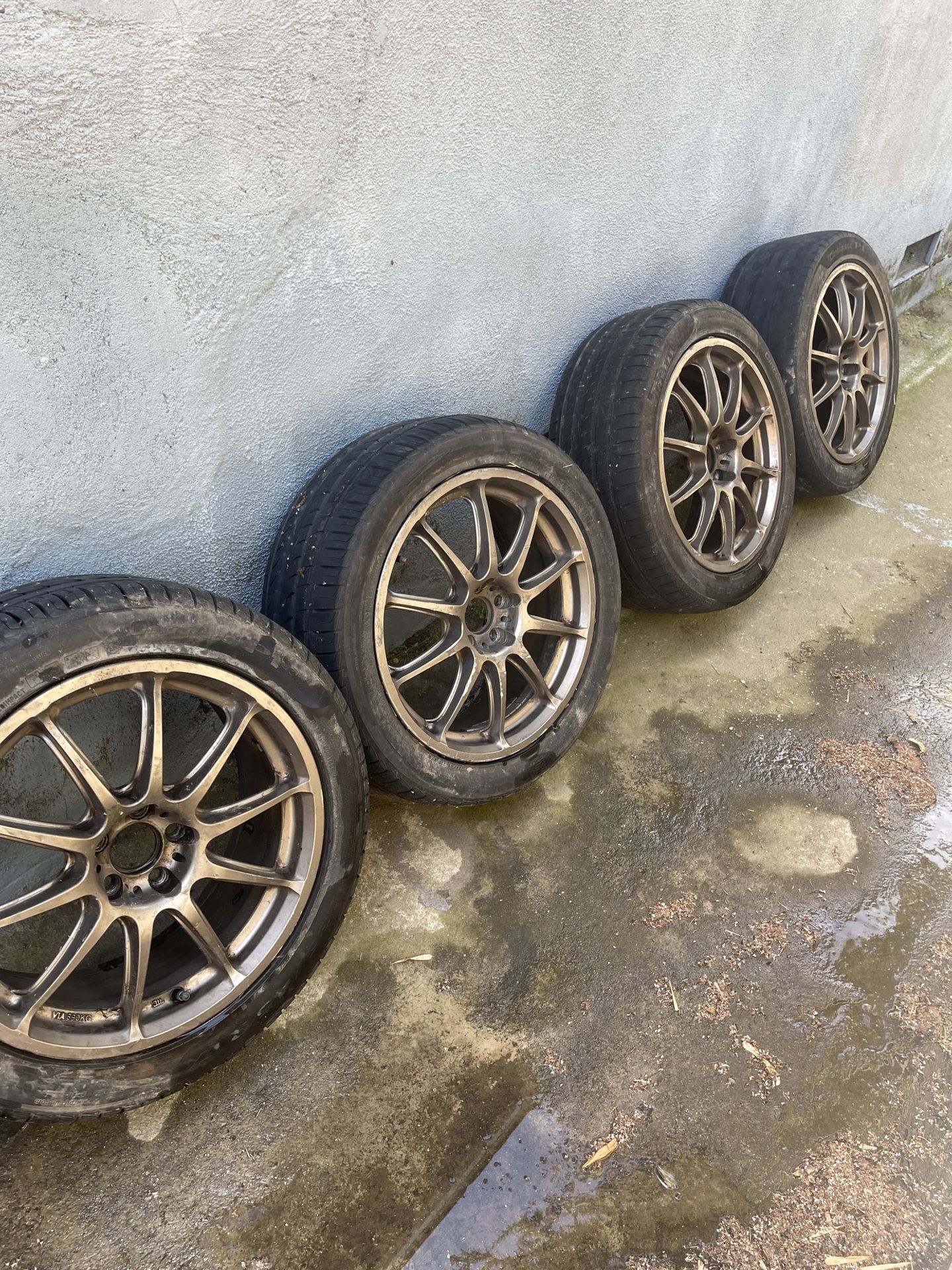 Rota 17” Wheels 5x100 Bolt Pattern - Bronze - Subaru Wrx Sti 