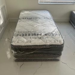 NEW MATTRESS TWIN SIZE PILLOW TOP WITH BOX SPRING