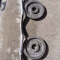 Weights Metal 2.10 & Ez Curl Bar 