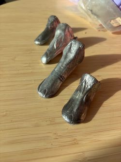 4 Pewter Duck Decoy Bills