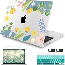 Case Compatible with MacBook Air 13.6 inch 2022 2023 2024 Release M3 A3113 M2 A2681, Plastic Hard Shell Case with Keyboard Cover for MacBook Air 13.6 