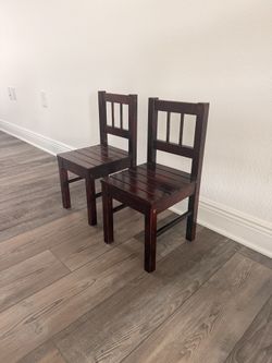 Set of 2 Solid Wood Kids Chairs