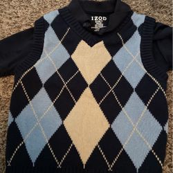 2 Piece Dress Up Shirt With a Vest 