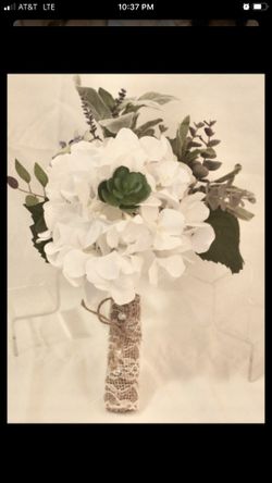 Wedding Items- Handmade Succulent Bouquets & 1 Boutonnière