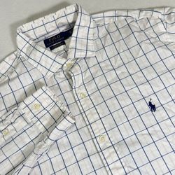 Polo Ralph Lauren Classic Fit Stretch Men’s XL Pink Blue Plaid Long Sleeve Shirt