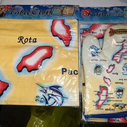 Matching Table Cloth, Apron, Kitchen Mitten