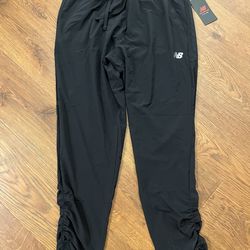 New Balance x Isaac Mizrahi Live! Drawstring Woven Pants, Black, medium