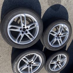 4 - 235/55r19 Stock Audi Q5 Mercedes ML350 GLK Wheels Rims Good Tires!!!