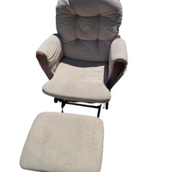 Cloth Rocker Chair With Rocker Ottoman