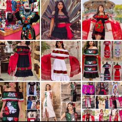Vestidos Bordados Méxicanos Beautiful Mexican Dresses  Precios Varian - Prices Vary