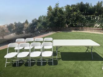 Folding chairs and tables - Party Chairs - 8 Chairs +1 Table  Set