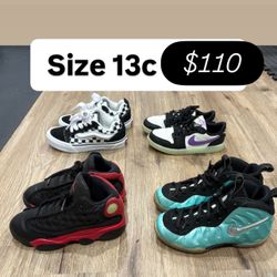 Jordan’s Nikes Vans All Size 13c Kids 