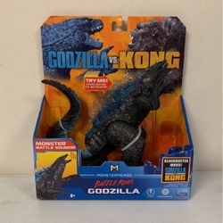 Godzilla Vs Kong Monsterverse Battle Roar Godzilla Action Figures 7”. With Sound.