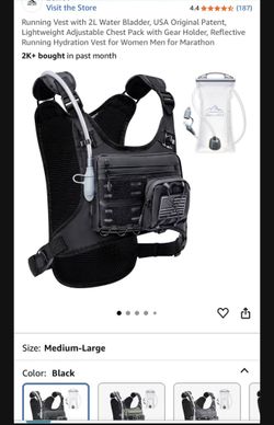 Running Vest with 2L Water Bladder