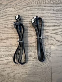 2X SATA-III Data Cables with Locking Latch for HDD/SSD drive