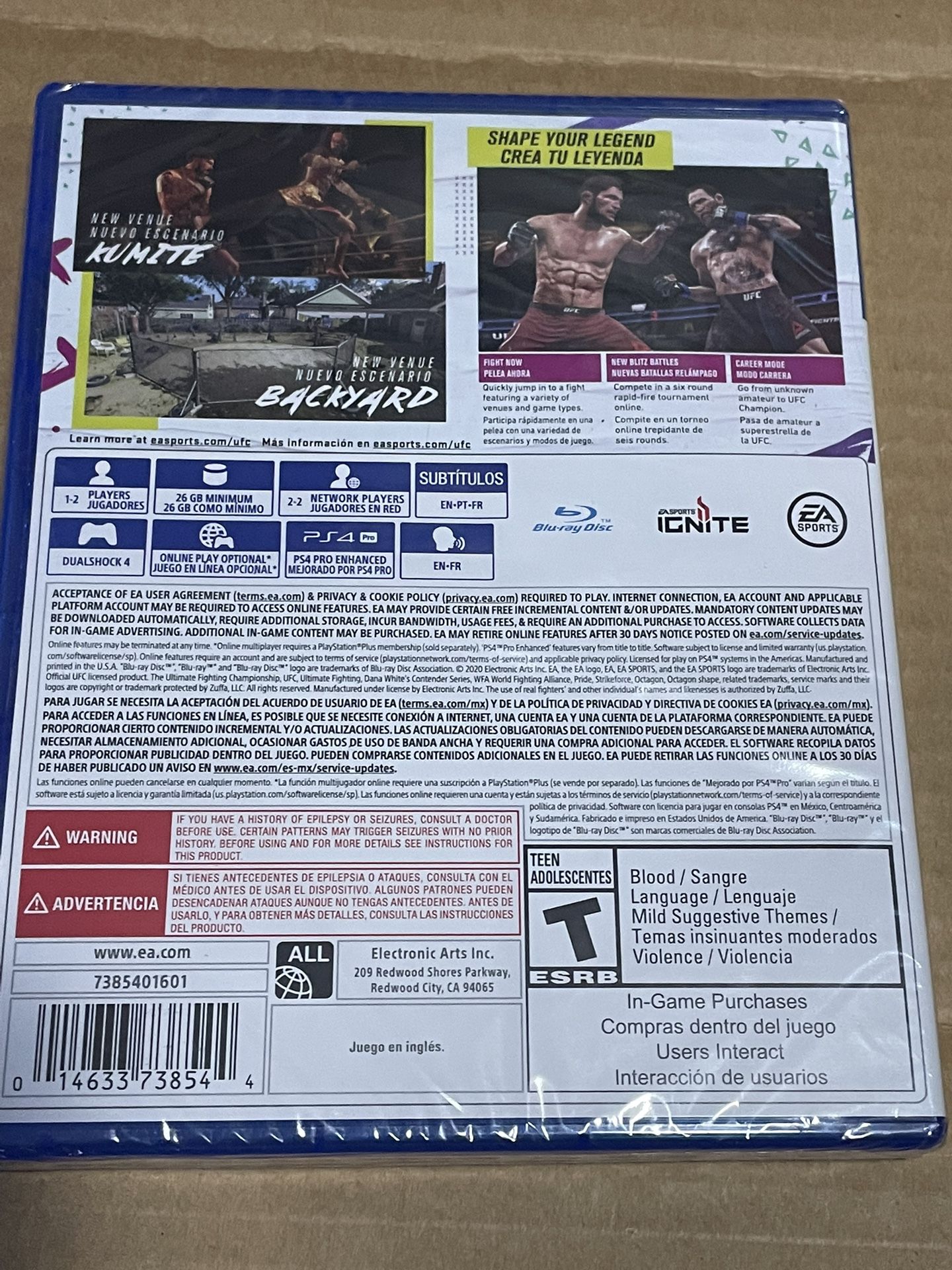 UFC 4 Ps4 PlayStation 4 Brand New Video Game for Sale in Brooklyn, NY -  OfferUp