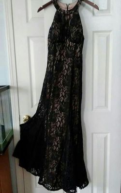 Black lace gown