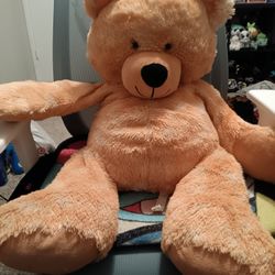 Huge Original Vintage ToysRUs Orange Teddy