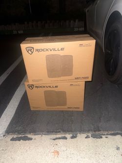 NEW Rockville WET-7020 Commercial Indoor/Outdoor Wall Speakers (2 Pairs Available)