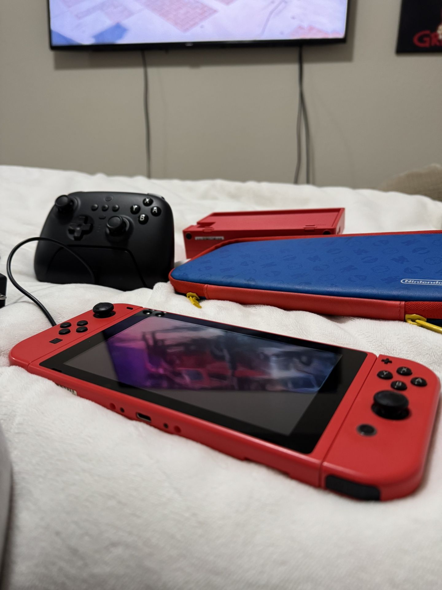 Nintendo Switch Mario Edition 2 games everything in picture included in price