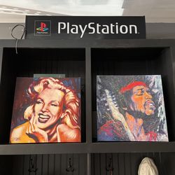 Monroe And Hendrix Canvas