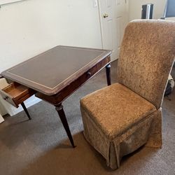 Drexel Leather Topped Poker/ Game Table 