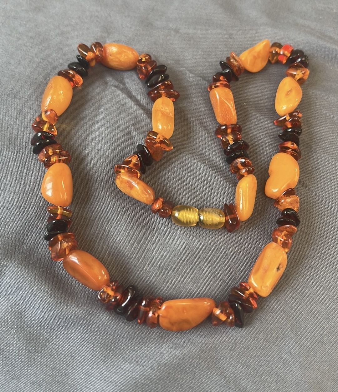 multicolor Baltic amber necklace yellow butterscotch 