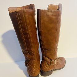 Arizona Women's Dino Riding Boots Quilted Cognac Size 6 