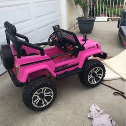 Pink Toy Car Jeep