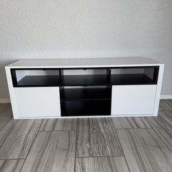 BRAND NEW!!! White & Black T.V. Stand/Entertainment Center