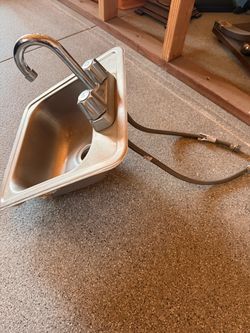 Stainless Steel Drop-In Sink with Faucet