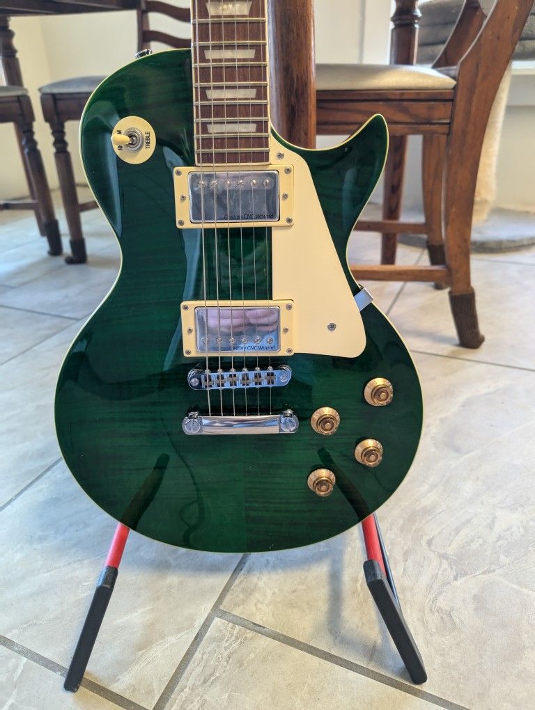 New IYV Emerald Green LP Style Electric Guitar.
