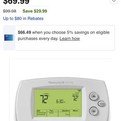 Honeywell Home RTH6580WF 7-Day Programmable White Thermostat with Wi-Fi Compatibility