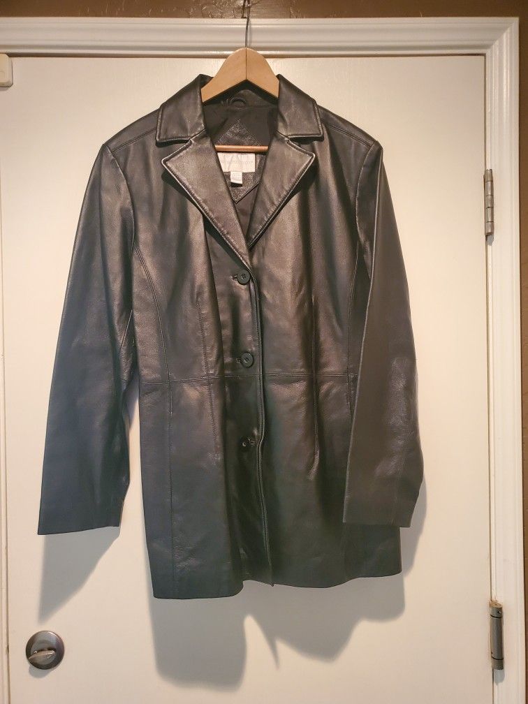 Worthington Black Leather Jacket XL
