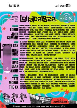 Lollapalooza ticket for Friday only
