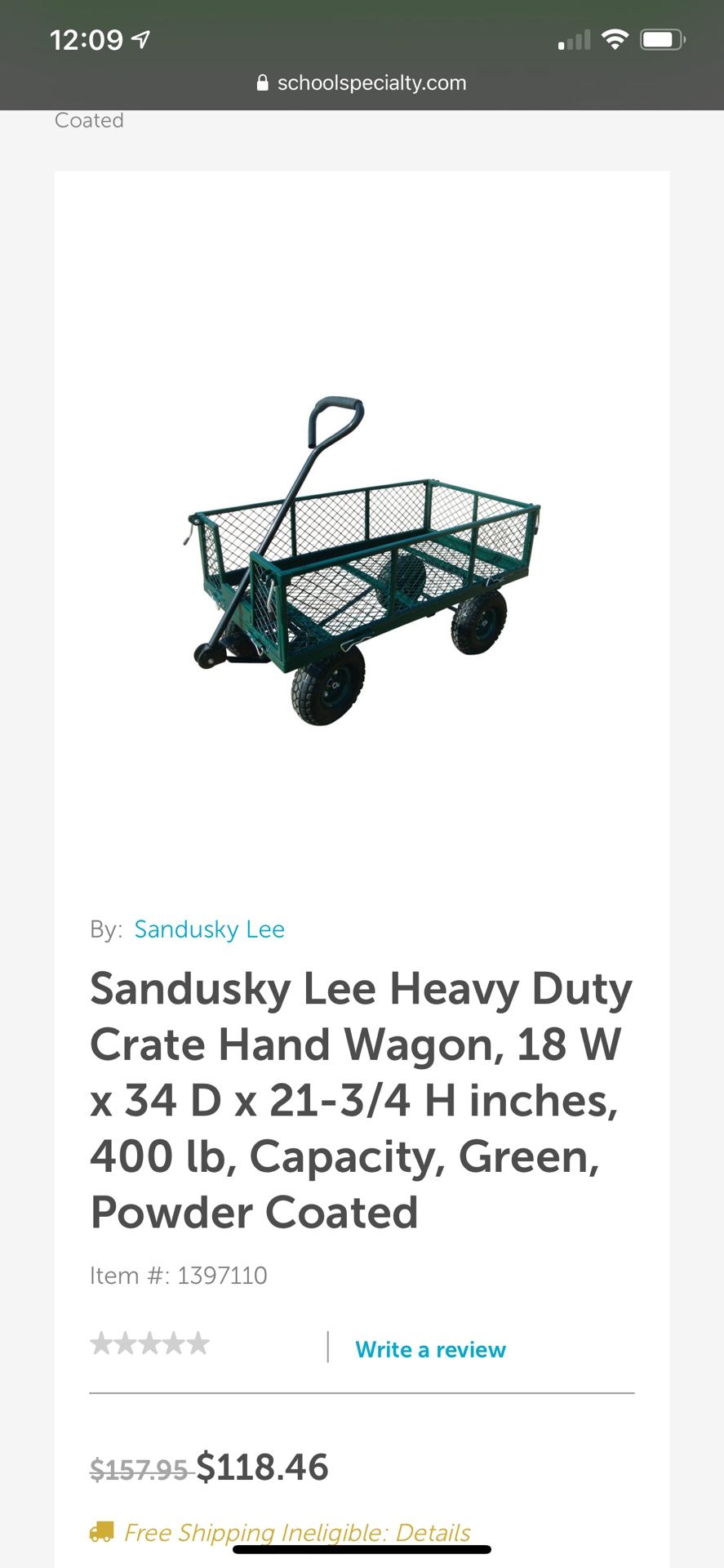 Sandusky lee heavy duty crate hand wagon