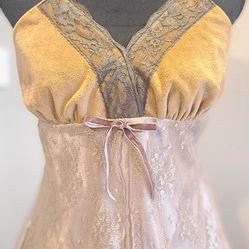Trixxi Goldtone Camisole with Satin/Lace/Velvet