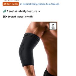 CAMBIVO 2 Pack Elbow Brace for Tendonitis and Tennis Elbow, Compression Support Sleeve for Golfer's Elbow Relief, Arthritis & Gym Workouts, Non-Slip 3