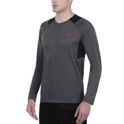 Spyder Active ProWeb Gray Charcoal Heather LS Athletic Performance Top Men's XL