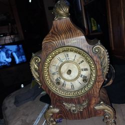 Antique  Brass Clock 