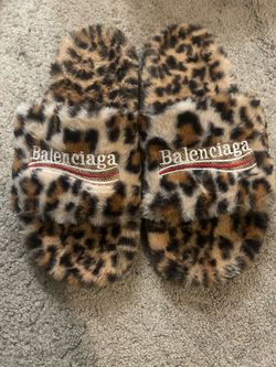 Balenciaga Slides Cheetah Print Size 12