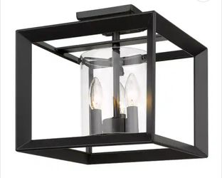 Golden Lighting Smyth Matte Black Semi-Flush Mount Ceiling Light