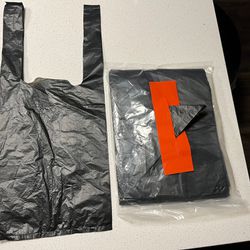 Black Durable Dog Bag With Tie Handle