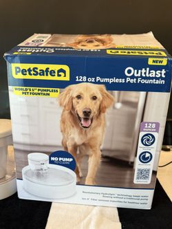 Pet Safe Fountain Drink Pumps Less 128 Oz With Filters.
