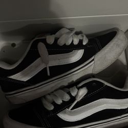 black and white knu school vans